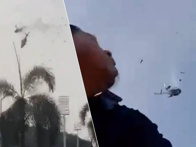KIJK. Tien doden nadat twee helikopters botsen in Maleisië: beelden tonen hoe toestellen elkaar raken en neerstorten