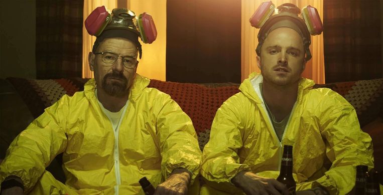 Bryan Cranston en Aaron Paul in Breaking Bad Beeld Netflix