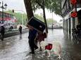 Zware regenval in onder meer Madrid, Spanje.