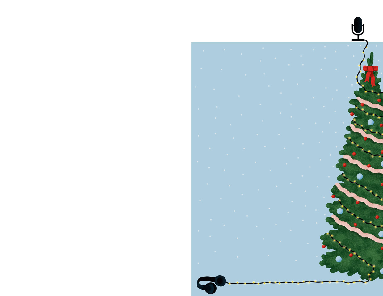 illustratie kerstboom podcast