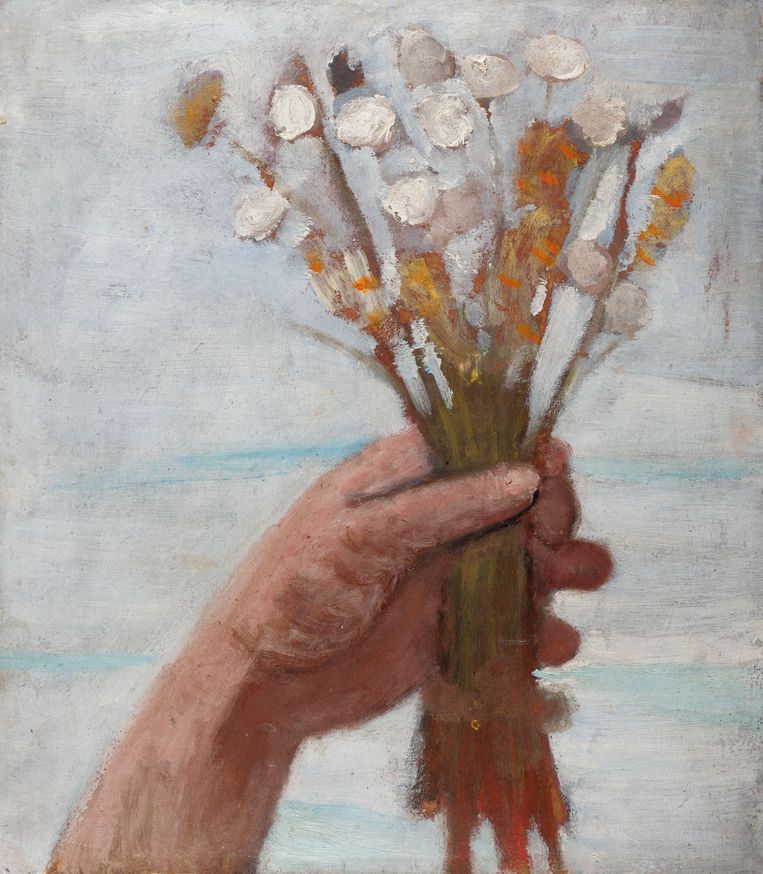 Paula Modersohn-Becker, Hand mit Blumenstrauß, ca. 1902. Beeld Privécollectie