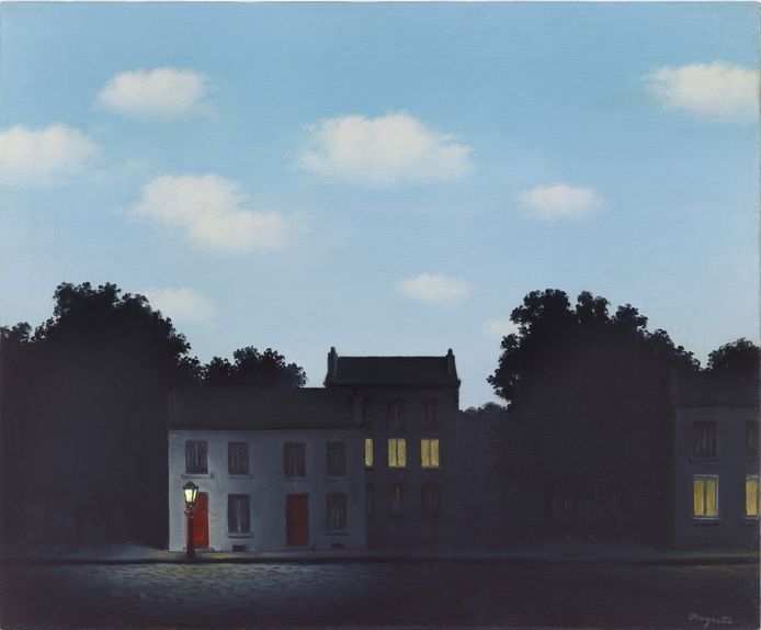 Het schilderij 'L'empire des lumières' uit 1949 van René Magritte.
