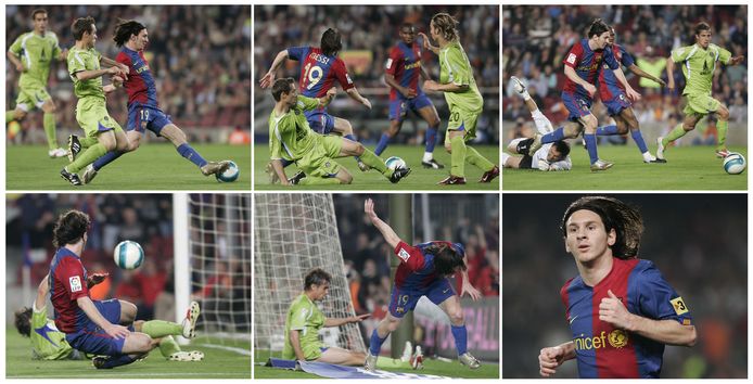 Fotoreeks van de adembenemde rush van 'Leo Messi'