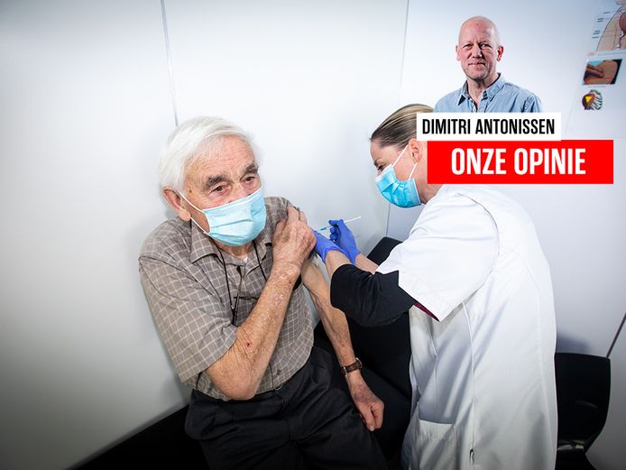 Een vaccinatie in het centrum in Heusden-Zolder