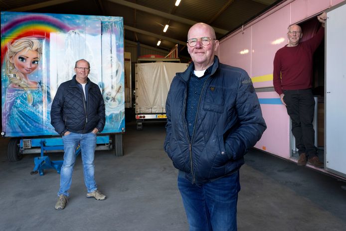 Tiny, Henri en Johan Paashuis (vlnr).