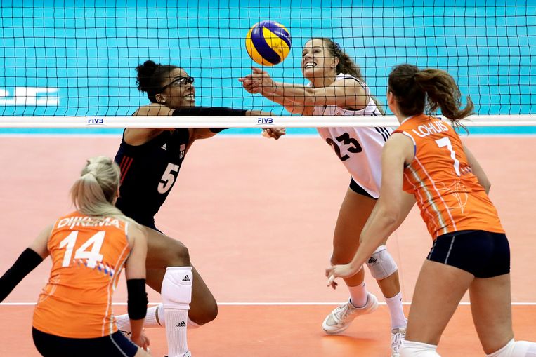 gekruld Getand Tablet Oranje volleybalsters verslaan titelverdediger VS na slopende strijd | Trouw