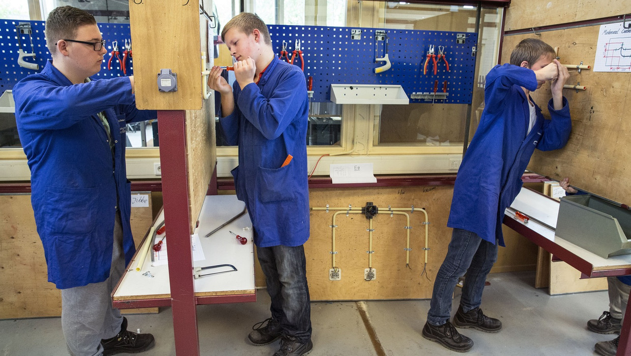 Elektrotchniek op het Da Vinci College in Roosendaal. Beeld Arie Kievit