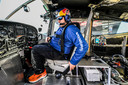 Skydiver Luke Aikins voor een testvlucht.