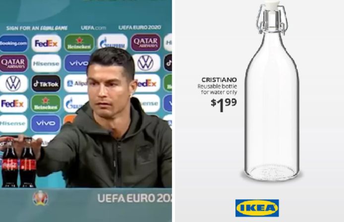 Cristiano Ronaldo avait fait le “buzz” en enlevant les bouteilles de Coca-Cola placées devant lui en conférence de presse