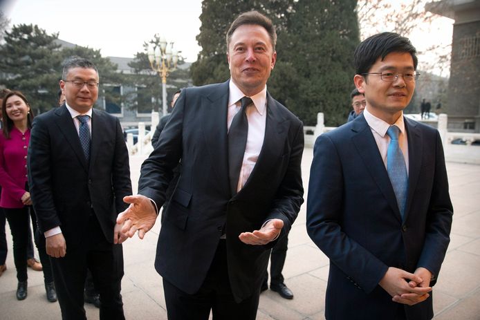 De topman van Tesla was enkele dagen geleden in Shangai, waar hij een fabriek bouwt.
