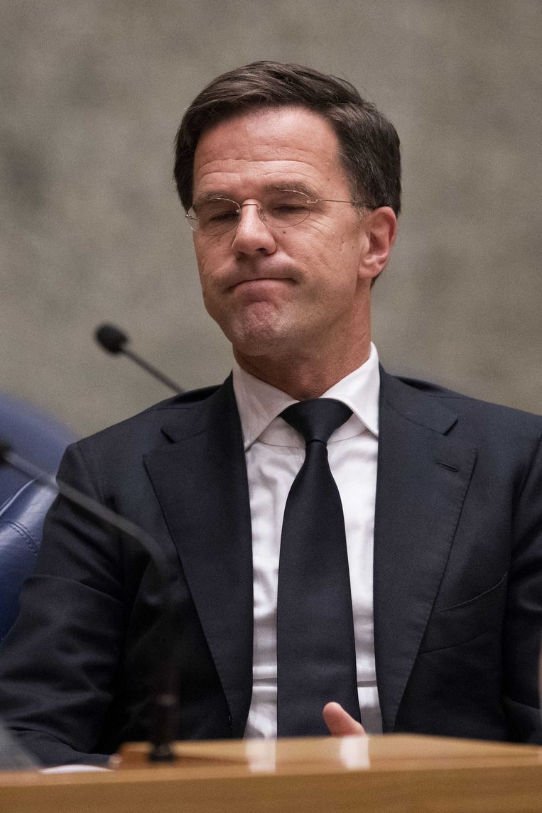 Premier Rutte in de Kamer. Beeld anp