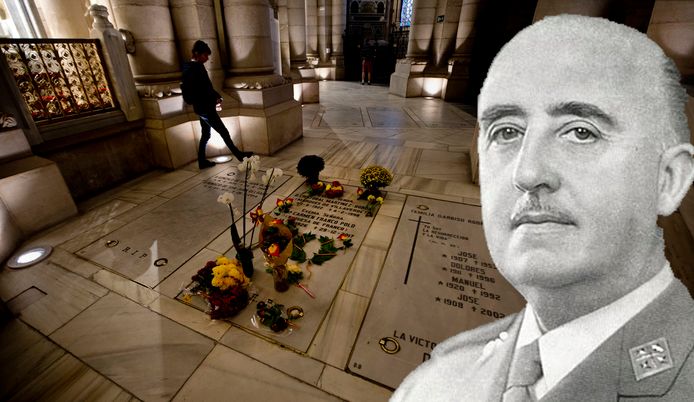 De stoffelijke resten van de voormalige Spaanse dictator Francisco Franco liggen in Valle de los Caídos.