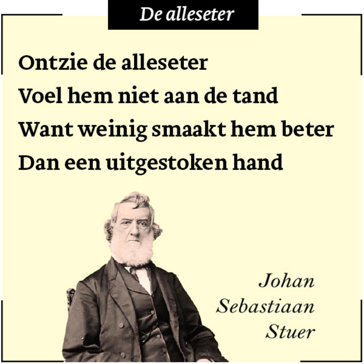Johan Sebastiaan Stuer - De alleseter | Humo