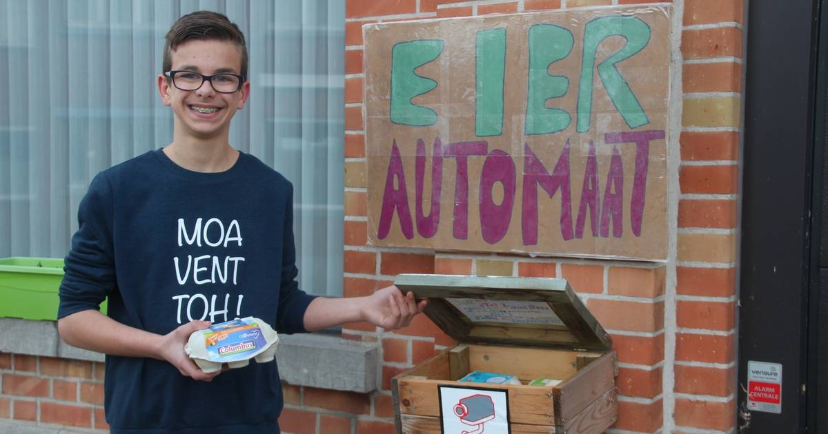 Succes whisky steenkool Nog een 'automaat' erbij: Milan (14) verkoopt dagverse eitjes van zijn  kippen in zelfgemaakte eierautomaat | Erpe-Mere | hln.be