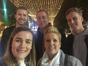 Het gezin Meulensteen met linksboven Joppe, daarnaast vader René, Melle en onderin Pien (l) en moeder Marieke.
