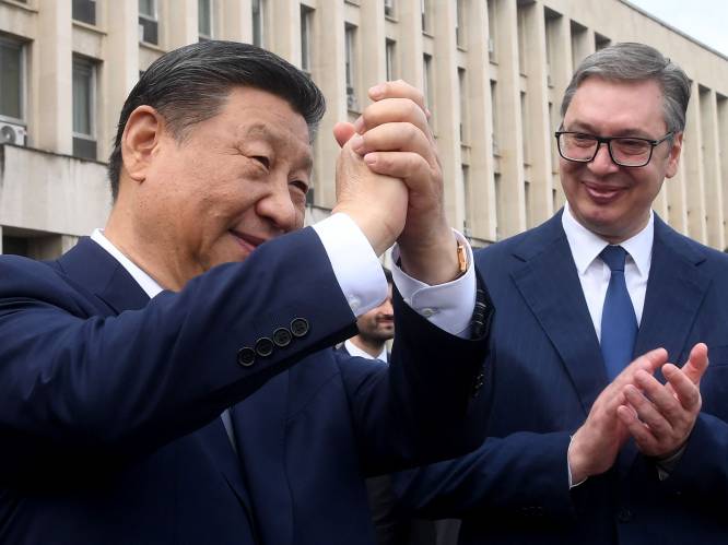 Xi Jinping ontmoet in Belgrado Servische president Aleksandar Vucic