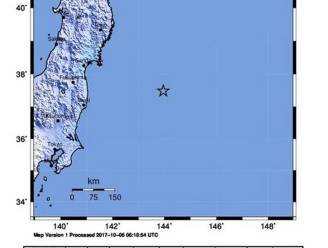 Zware aardbeving voor kust van Japan