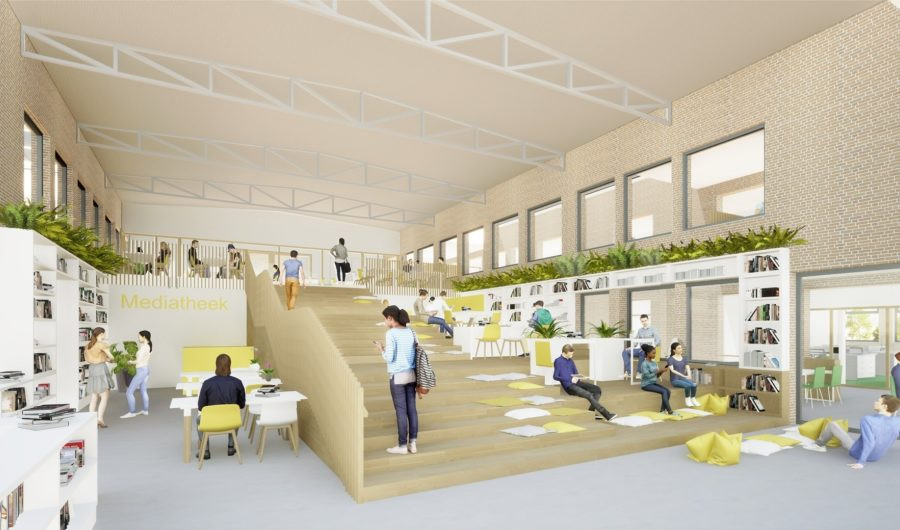 Sloop en nieuwbouw school Van der