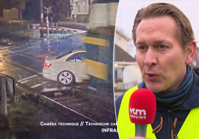 Beelden tonen zwaar ongeval op spooroverweg in Lede: “Dit ongeval had vermeden kunnen worden door het nummer 112 te bellen”