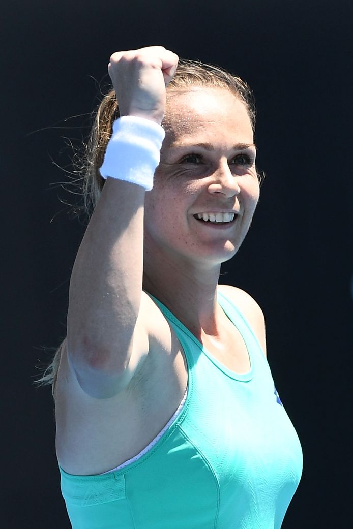 Magdalena Rybarikova blij met felbevochten zege.