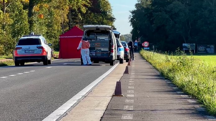 De hulpdiensten op de plaats van het ongeval.