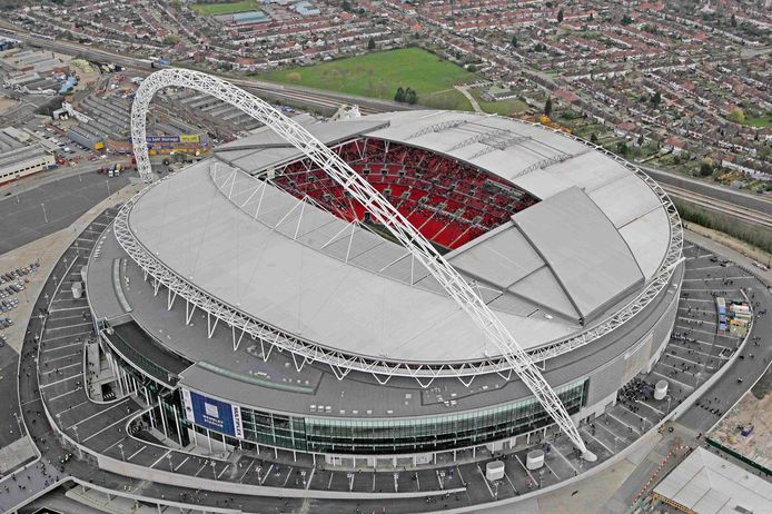 Het vernieuwde Wembleystadion.