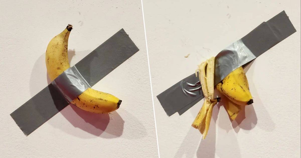 La banana di un’opera d’arte famosa in tutto il mondo viene mangiata di nuovo, questa volta da uno studente “affamato” |  Strano