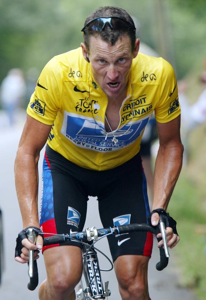Lance Armstrong in de Tour de France van 2003.