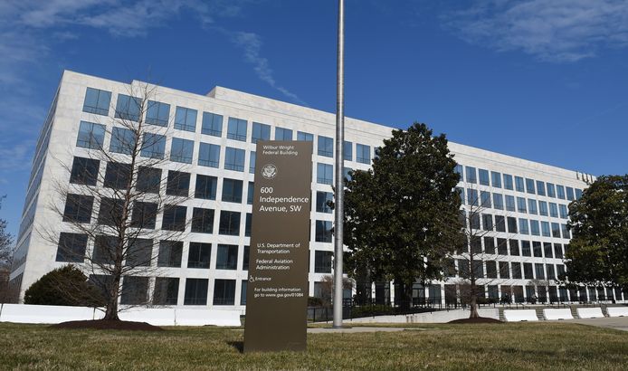 Het gebouw van de Federal Aviation Administration (FAA) in Washington.