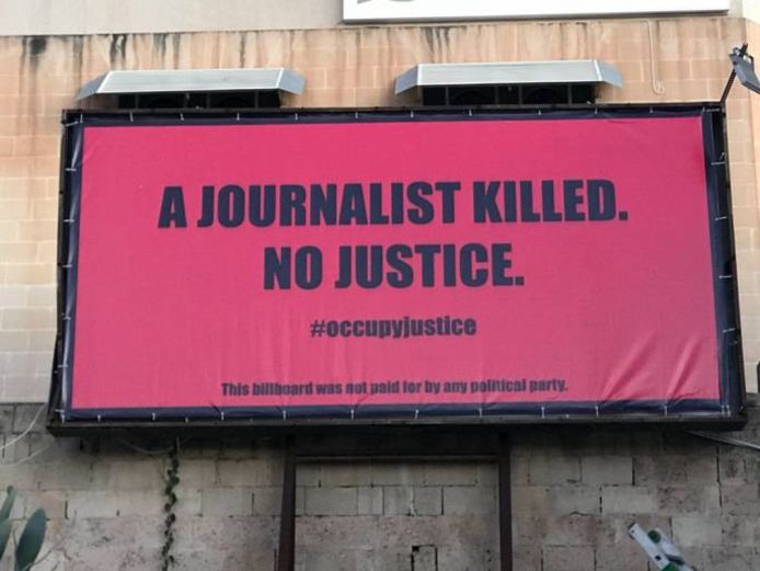 Een kopie van Three Billboards op Malta.