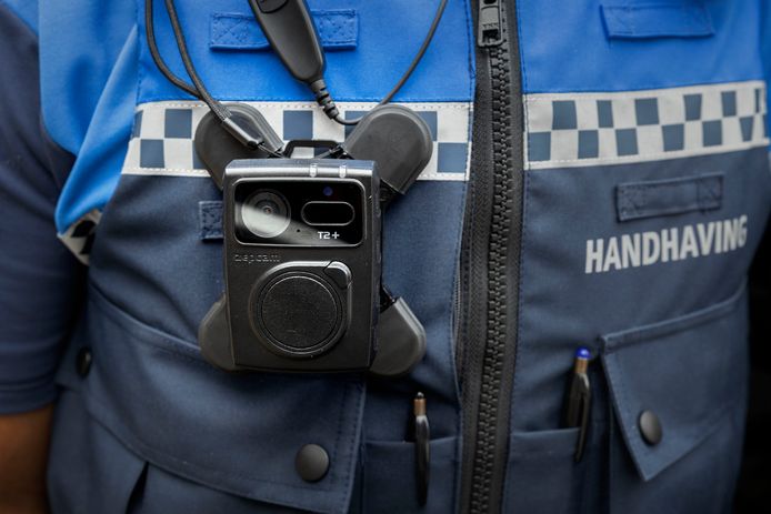 Bodycam van een boa in Eindhoven bij het begin van de proef in 2021