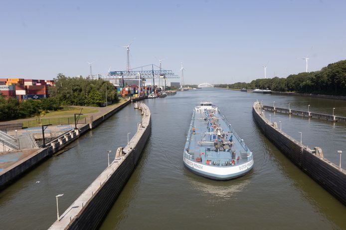 Archieffoto van de sluis van Ham.