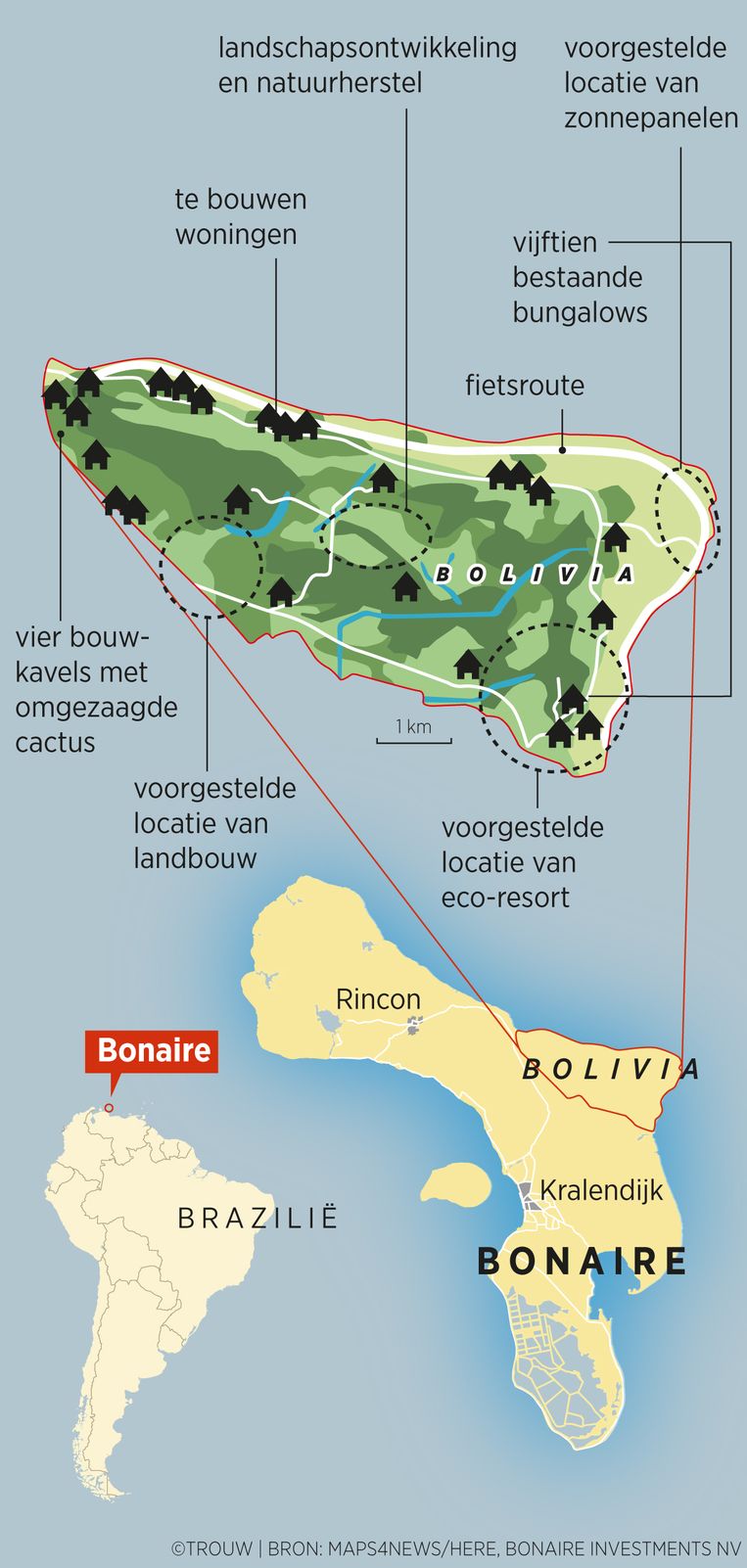 Bonaire map