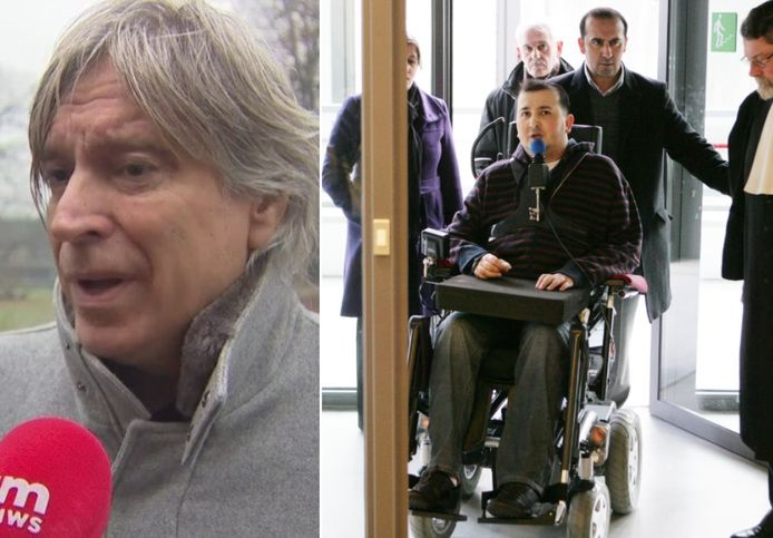 Advocaat Walter Van Steenbrugge staat slachtoffer Erbey Biçer bij. Hij overleefde de moordaanslag door Osman Calli als bij wonder, maar zit sindsdien in een rolstoel gekluisterd.