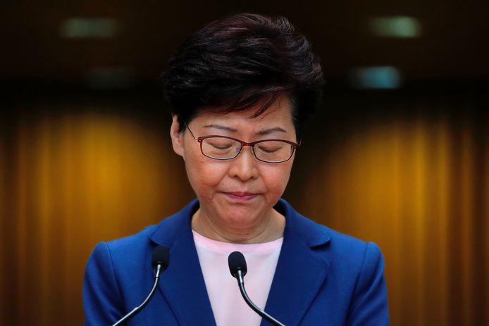 Carrie Lam, regeringsleider van Hongkong.