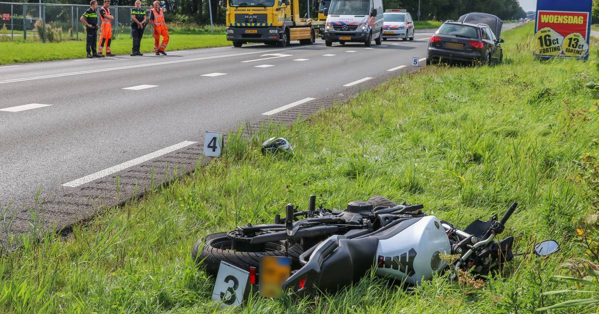 Motorrijder gewond na ongeval in Emmeloord.