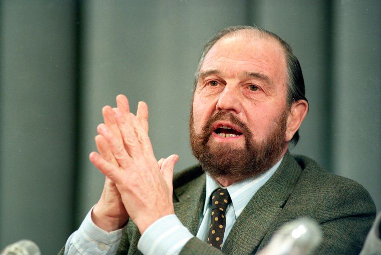 George Blake in 1992 in Moskou. Beeld AP
