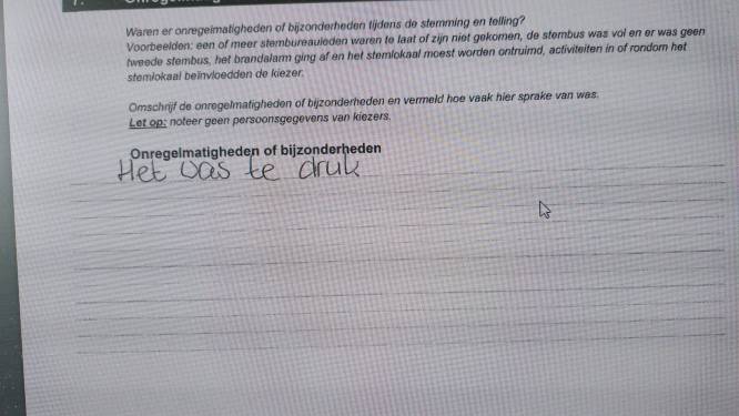 Bijzonder tijdens verkiezingen in Renkum: ‘Het was te druk’