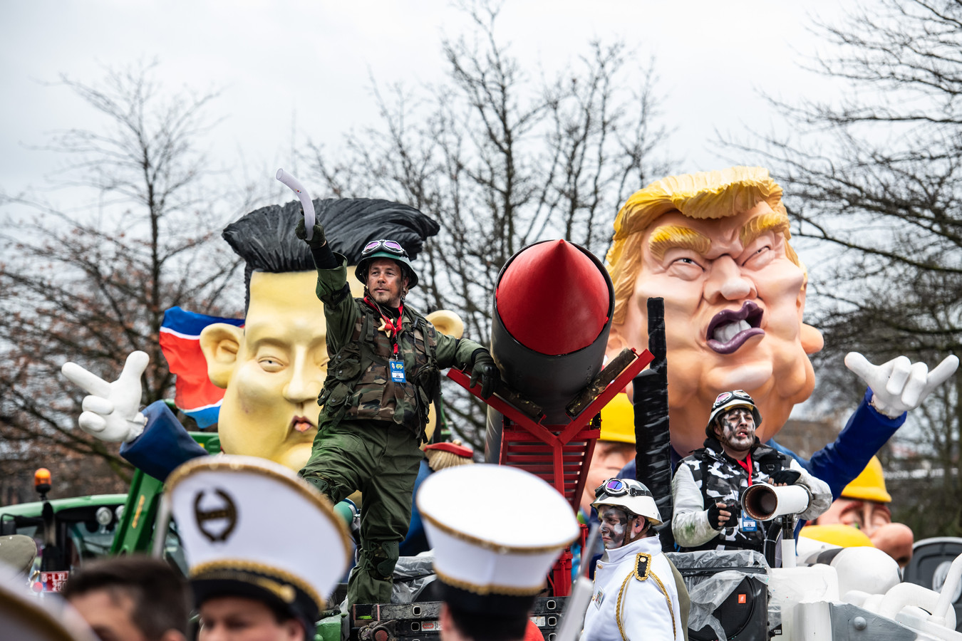 Vorig jaar maakten de carnavalsvierders zich ook vrolijk over Donald Trump.