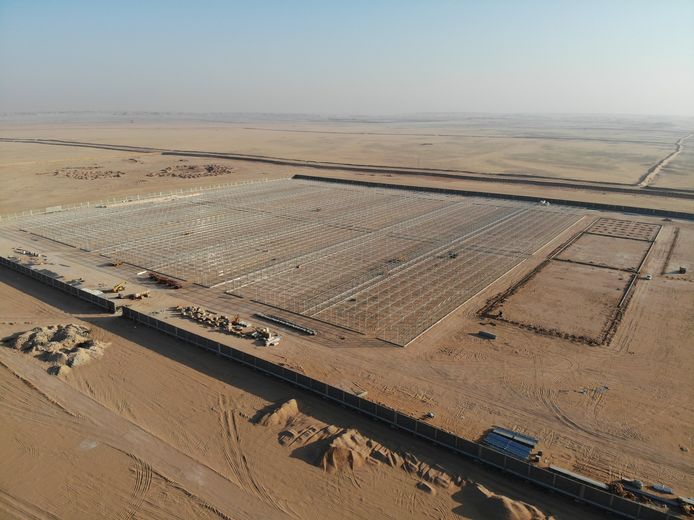 Kassen in aanbouw in Saoedi-Arabië.