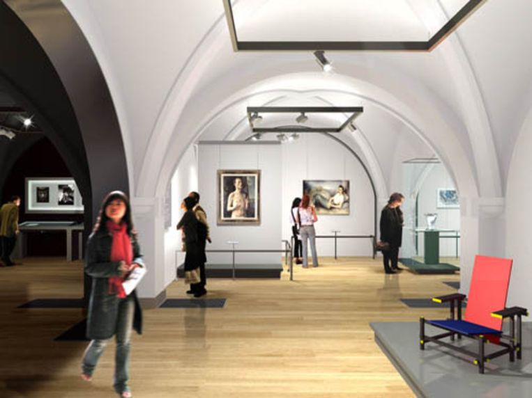 De route door het verbouwde Rijksmuseum eindigt terug in de kelder met de nieuwe presentatie van kunst- en gebruiksvoorwerpen uit de twintigste eeuw. Beeld 