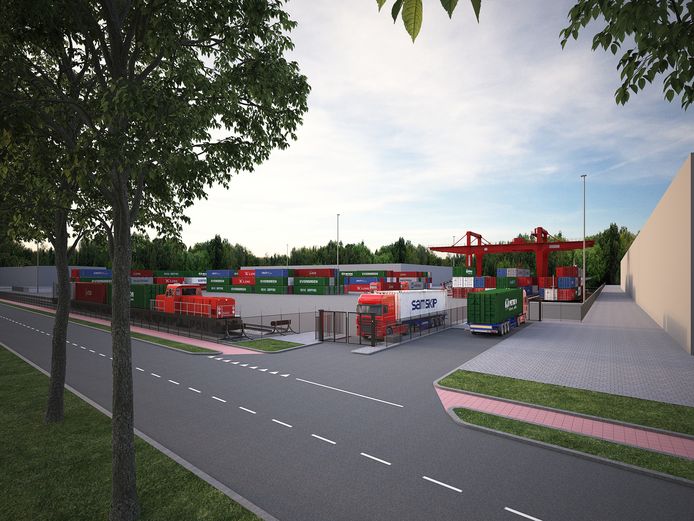 Impressie van de terminal op ooghoogte.