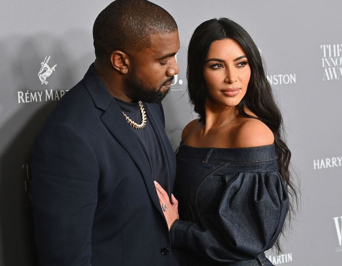 Kanye West et Kim Kardashian en 2019