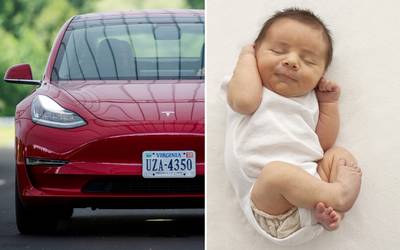Baby geboren in zelfrijdende Tesla op weg naar ziekenhuis