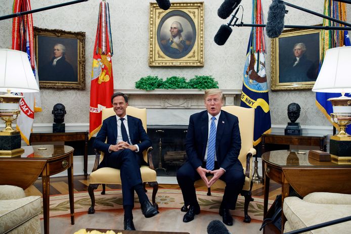 Rutte tijdens zijn vorige bezoek aan het Witte Huis, op 2 juli vorig jaar.