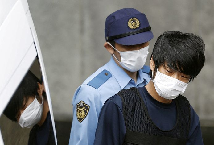 De 41-jarige Tetsuya Yamagami, verdacht van de moord op de Japanse premier Shinzo Abe. (10/07/22)