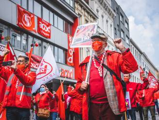 ABVV voert actie tegen loonnormwet aan Brussel-Centraal