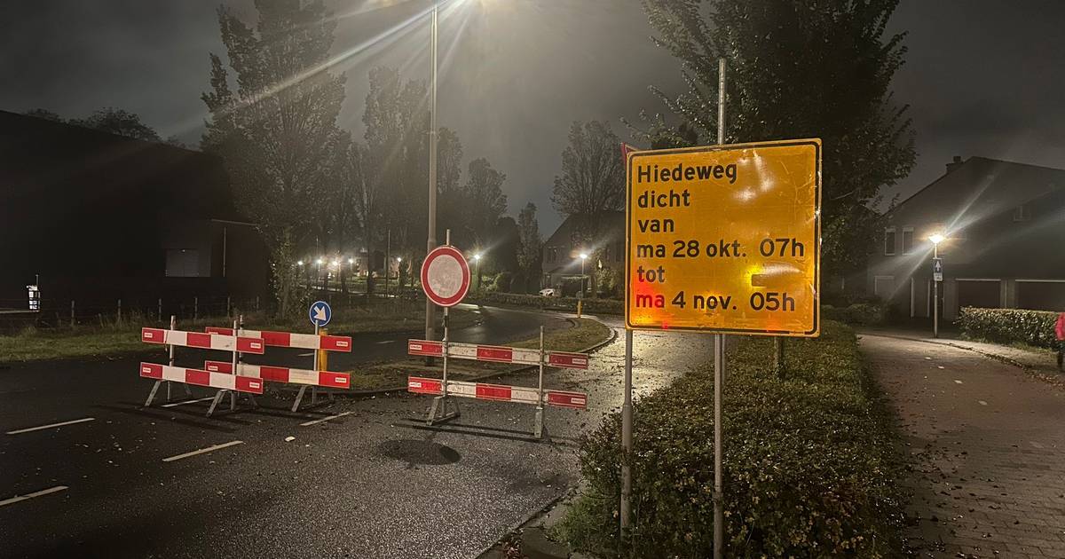 Chaos op de Heideweg: route afgesloten, maar omleidingsroute niet duidelijk aangegeven