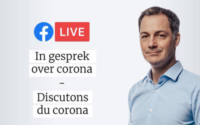Premier De Croo doet vanavond Facebook Live en iedereen kan hem vragen stellen