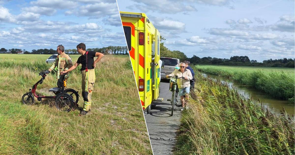 Vrouw met driewieler belandt in beek langs Keiemstraat in Schore | Middelkerke